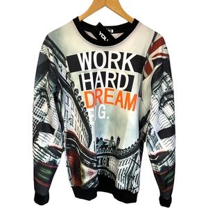 Youcan 3D "Work Hard Dream Big" graphic pullover street wear sweatshirt